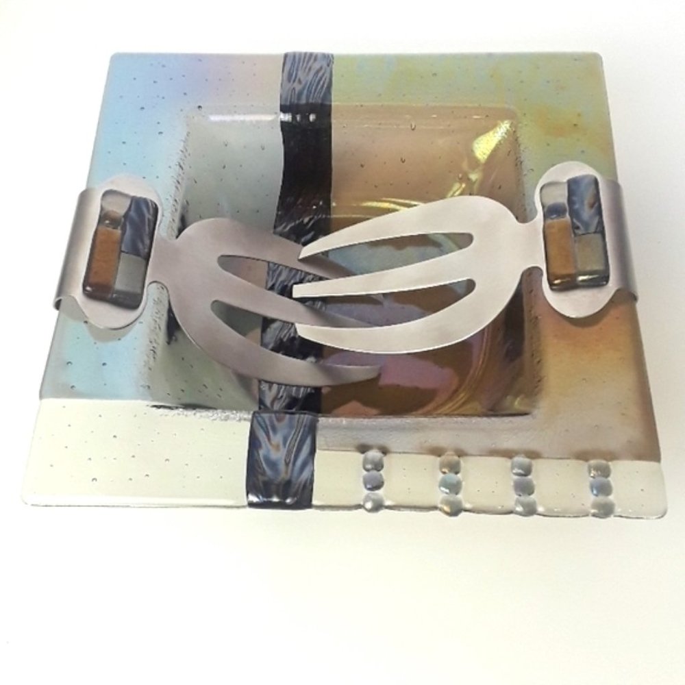 Kathy Hudson Glass Salad Bowl and Servers